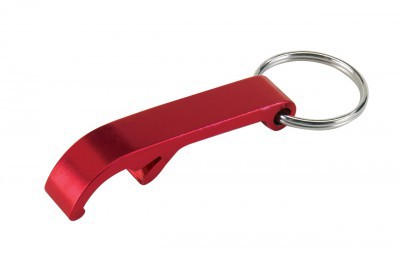 LLAVERO DESTAPADOR CÓDIGO: T72 5,5 x 1 x 1,1 cm. Aluminio. Rojo