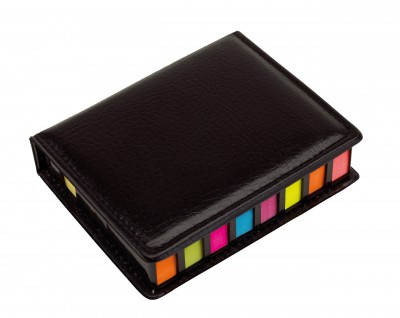 MEMO SET "OFFICE" Código: T189 12,6 x 2,8 x 10,5 cm Cuerina negra. cerrado